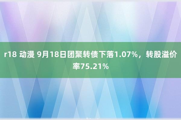 r18 动漫 9月18日团聚转债下落1.07%，转股溢价率75.21%