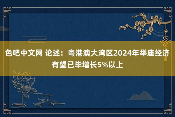 色吧中文网 论述：粤港澳大湾区2024年举座经济有望已毕增长5%以上