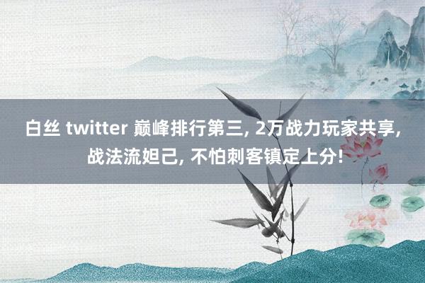 白丝 twitter 巅峰排行第三， 2万战力玩家共享， 战法流妲己， 不怕刺客镇定上分!