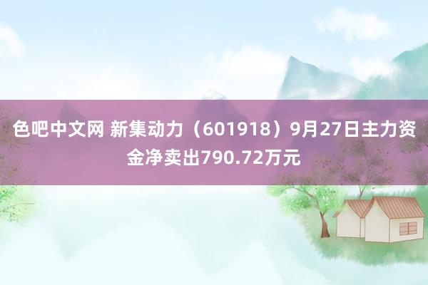 色吧中文网 新集动力（601918）9月27日主力资金净卖出790.72万元