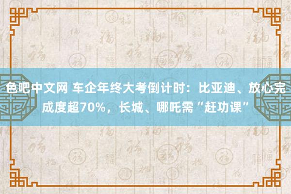 色吧中文网 车企年终大考倒计时：比亚迪、放心完成度超70%，长城、哪吒需“赶功课”