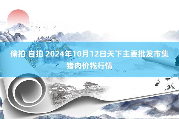 偷拍 自拍 2024年10月12日天下主要批发市集猪肉价钱行情