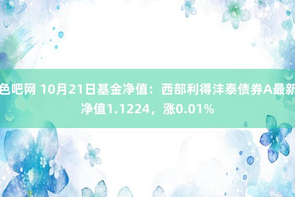 色吧网 10月21日基金净值：西部利得沣泰债券A最新净值1.1224，涨0.01%