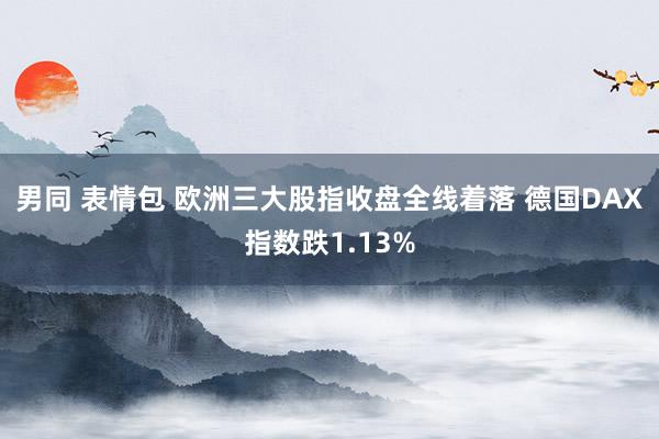 男同 表情包 欧洲三大股指收盘全线着落 德国DAX指数跌1.13%