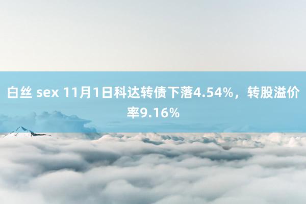 白丝 sex 11月1日科达转债下落4.54%，转股溢价率9.16%