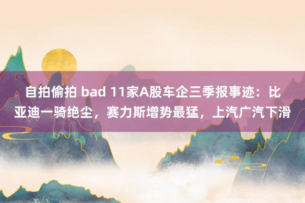 自拍偷拍 bad 11家A股车企三季报事迹：比亚迪一骑绝尘，赛力斯增势最猛，上汽广汽下滑